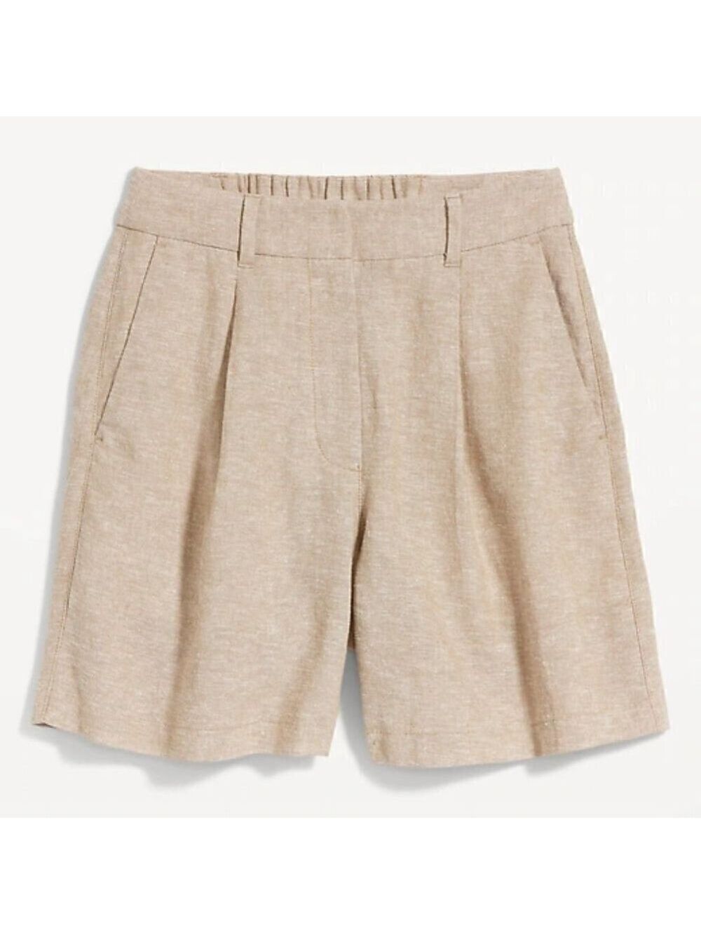 3X• Old Navy • Extra High-Waisted Taylor Linen-Blend Trouser Shorts -- 6" inseam
